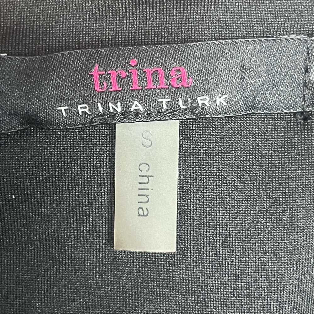Trina By Trina Turk Paisley Jersey Dress Small Lined Mini Business Career Party - Picture 6 of 9